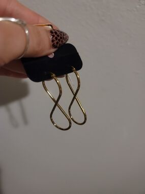 Gold-Tone Infinity Drop Earrings